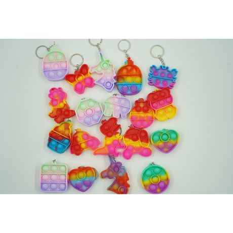 Mini POP IT Jucarie Push Pop Bubble Fidget Breloc, Modele diverse, Multicolor - vivimall.ro