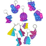 Mini POP IT Jucarie Push Pop Bubble Fidget Breloc, Modele diverse, Multicolor,Model random - vivimall.ro
