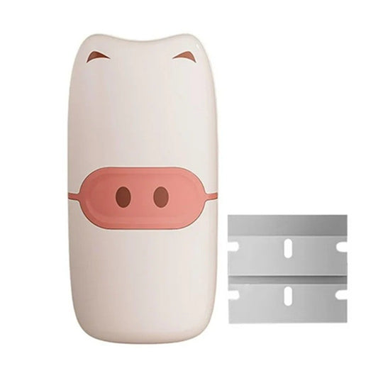 Mini Racleta de Curatare, Vivimall, pentru Etichete, Adezivi, din ABS+ Metal, 2 Lame Incluse, Roz - vivimall.ro