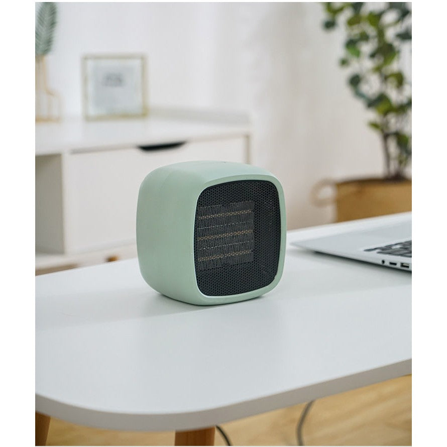 Mini radiator electric portabil Vivimall, 800 W, 2 trepte, 150x120x175 mm, roz - vivimall.ro