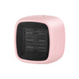Mini radiator electric portabil Vivimall, 800 W, 2 trepte, 150x120x175 mm, roz - vivimall.ro