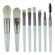 Mini set portabil 8 pensule de machiaj verzi, Vivimall - vivimall.ro