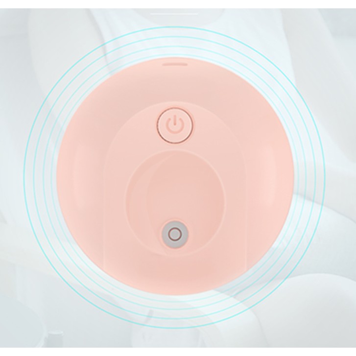 Mini umidificator roz cu vaporizare fină activă, vedere laterală, alimentare USB 5V