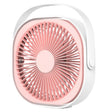 Mini ventilator pentru birou cu usb, Vivimall, rotire 360 grade, 3 viteze, 1500 mA, 13.5 x 12,8, Roz - vivimall.ro