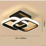 Lustra Led Vertex Matrix Romburi Suprapuse, 2 Romburi, Lumina Rece/Calda/Neutra - vivimall.ro