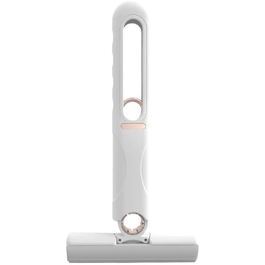 Mop de mana Vivimall, mini-portabil, cu sistem de stoarcere, dispozitiv de curatat manual, cu burete absorbant, material PVA, multisuprafete si geamuri, 29.5 x 15.5 cm, alb - vivimall.ro