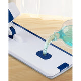 Mop Plat, Cu Galeata Pliabila, 2 Rezerve Din Microfibra, 127 Cm Tija Telescopica, Utilizare Umeda/Uscata, Recipient Lichid - vivimall.ro