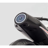 Motocicleta Electrica cu 2 Roti Mari si 2 Roti Ajutatoare, Vivimall, Acumulator Incarcare, Anti-Rasturnare, Lumini, Muzica, Motor:380, Baterie 6V4.5, 41.5x70x34 cm, 4.5 Kg, 3 Ani+, Verde Negru - vivimall.ro