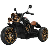 Tricicleta Electrica pentru Copii, Vivimall, cu 2 Acumulatoare 380*2, 6V 4.5, Sistem Anti-Rasturnare, Sistem de Lumini si Sunet, 6-8 Ani, 93 x 48 x 63 cm, Negru - vivimall.ro