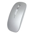 Mouse wireless reîncărcabil Flippy M103 argintiu, vedere frontală, Bluetooth 5.1 și 2.4GHz