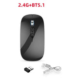 Mouse Flippy M103 negru, vedere laterală — profil slim de 25 mm, greutate 66 g