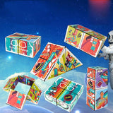 Jucarie Interactiva, Flippy, Magic Cube, Puzzle, Diferite Forme, Anti-stress, 8 x 8 x 3  cm, Multicolor