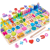 Stivuire inele colorate pe coloane Flippy – activitate Montessori pentru numărare și asociere cifre, detaliu