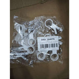 Set 4 Carlige Multifunctionale, Flippy, Tubulare, Pentru Baie/Bucatarie, din ABS, 8.7 x 3.5 cm, Alb