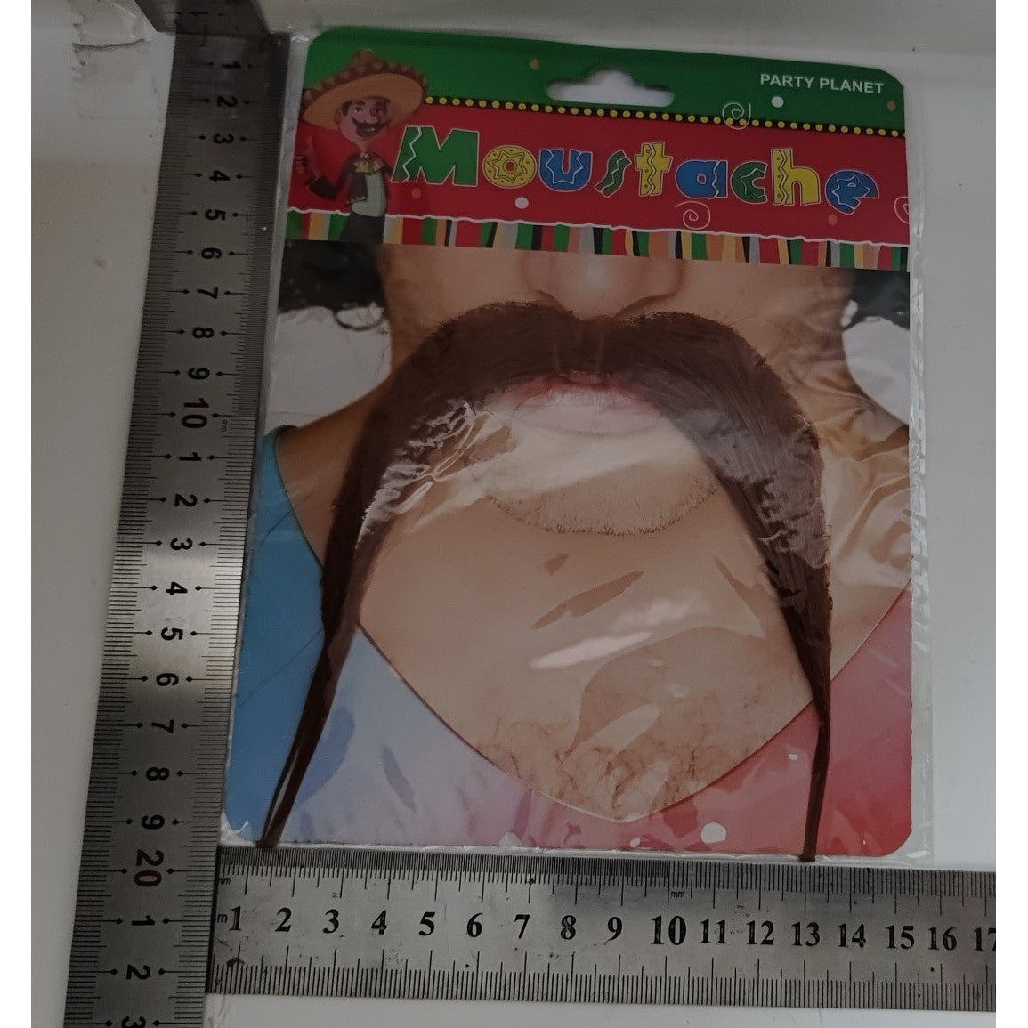 Mustata Falsa pentru Deghizari, Vivimall, Petreceri Tematice, din Panza, Autoadeziv, 10 x 15 cm, Model Roscat, Maro - vivimall.ro