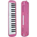 Muzicuță melodică Vivimall roz cu husă moale din pânză și suflator inclus, vedere de ansamblu accesorii