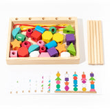 Jucarie Montessori de Sortat, Vivimall, din Lemn, Forme Geometrice,+3 Ani, 25 de Piese, 21.5 x 16 x 3 cm, Multicolor - vivimall.ro