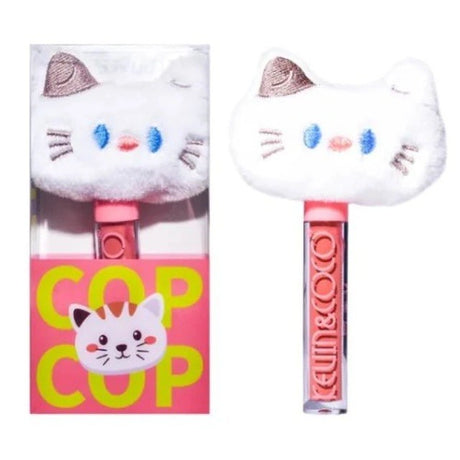 Luciu de Buze, Kevin&Coco, Animat de Plus, Model Pisica, Alb - vivimall.ro