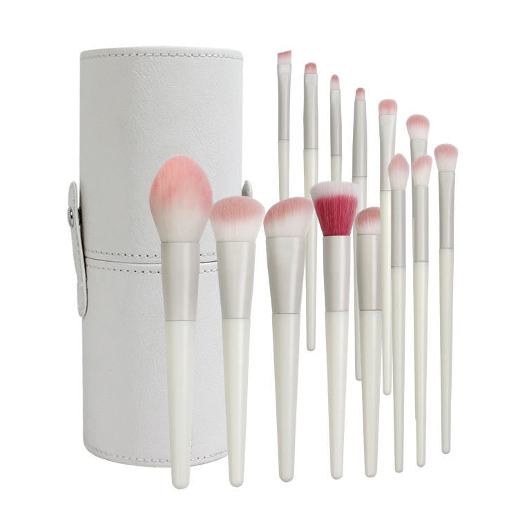 Set 14 Pensule Machiaj, Suport Bej | GlamKit - vivimall.ro