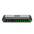 Suport Numar de Telefon pentru Parcare Auto, Vivimall, Suport pentru Numarul detelefon, Banda glisanta pentru Ascundere, Banda Adeziva Inclusa, 120 x 48 x 24 mm, Cifre Verzi, Negru Mat - vivimall.ro