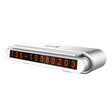 Suport Numar de Telefon pentru Parcare Auto, Vivimall, Suport pentru Numarul detelefon, Banda glisanta pentru Ascundere, Banda Adeziva Inclusa, 120 x 48 x 24 mm, Cifre Rosii, Gri deschis - vivimall.ro