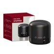 Capac de Etansare a Sticlei de Vin, Vivimall, Rotativ, On-Off, Silicon, Reutilizabil, Usor de Depozitat si Folosit, 3.8 x 3.8 x 3.8 cm, Negru - vivimall.ro