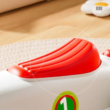 Masinuta Ride-On Vivimall, cu Sistem Anti-Rasturnare, Claxon pe Volan, 1-6 Ani, 60 x 28 x 34 cm, Alb-Verde - vivimall.ro