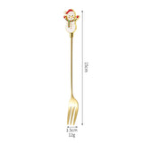 Set 4 Furculite, Flippy, Tema Craciun, Model Carry The Merry, 4 Modele, din Otel Inoxidabil, 19.5 x 16 x 2 cm, Multicolor - vivimall.ro