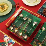 Set 4 Lingurite, Flippy, Tema Craciun, Model Carry The Merry, 4 Modele, din Otel Inoxidabil, 19.5 x 16 x 2 cm, Multicolor - vivimall.ro