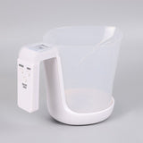 Cantar de Bucatarie 2 in 1, Flippy, Model Electronic, Tip Cana Gradata cu Masurare, pentru Lichide si Solide, Display Automat, 21.5 x 14.3 x 15 cm, Alb - vivimall.ro