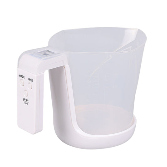 Cantar de Bucatarie 2 in 1, Flippy, Model Electronic, Tip Cana Gradata cu Masurare, pentru Lichide si Solide, Display Automat, 21.5 x 14.3 x 15 cm, Alb - vivimall.ro
