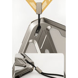Husă Armor Metal iPhone 15 Pro cu margini galvanizate argintii, vedere spate