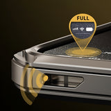 Detaliu găuri disipare căldură husă Armor Metal gri titan iPhone 15 Pro