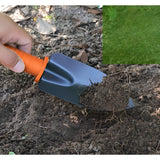 Set 12 Unelte de Gradina, Vivimall, pentru Plantare Prelucrare Sol si Ingrijire Plante, Manere Portocalii, Material PVC si Cardboard, Cutie Inclusa, 37x28 cm, Negru - vivimall.ro