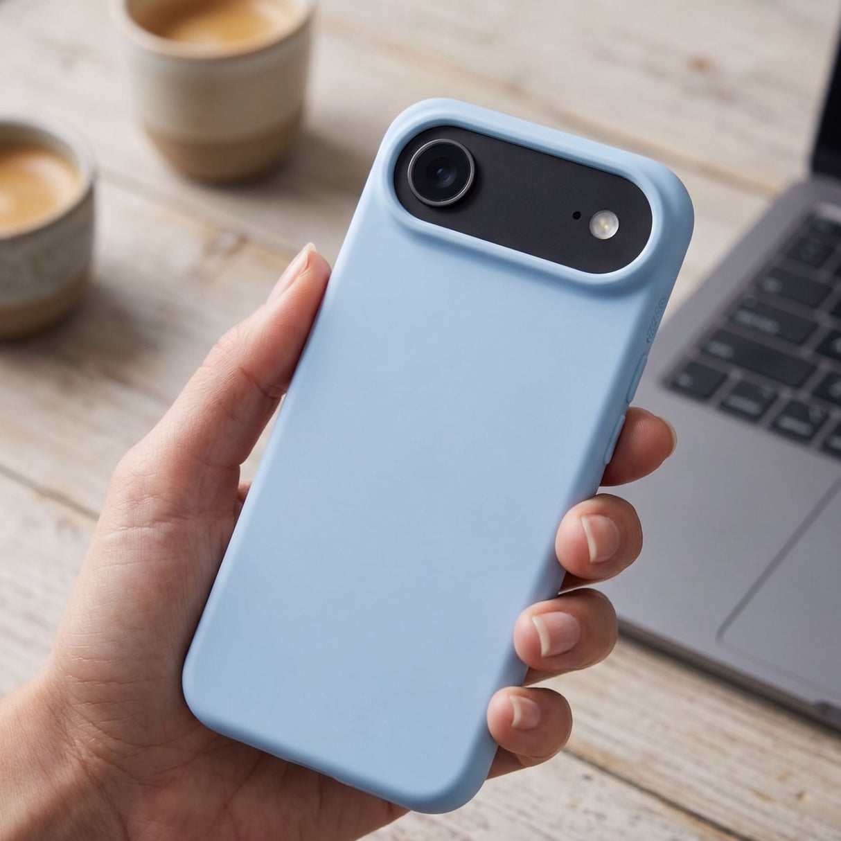 Husa de Protectie Telefon, Flippy, Compatibila cu iPhone 17 Air, Silicon Premium Antisoc, Protectie Completa 360, Design Modern, Anti-Zgirieturi, Interior Microfibra, Albastru - vivimall.ro