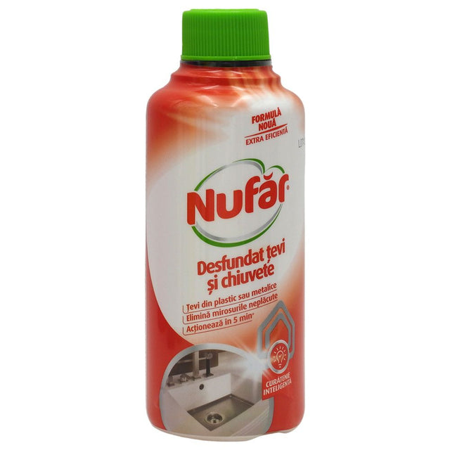 Solutie pentru Desfundat Tevi si Chiuvete, NUFAR, 56650, 375 ml - vivimall.ro