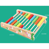 Numaratoare Vivimall, din Lemn, Vopsea Ecologica, 10 Siruri x 10 Margele, 4-6 Ani, 24.5 x 20.5 cm, Multicolor - vivimall.ro