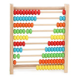 Numaratoare Vivimall, din Lemn, Vopsea Ecologica, 10 Siruri x 10 Margele, 4-6 Ani, 24.5 x 20.5 cm, Multicolor - vivimall.ro