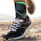 Orteza pentru Glezna, Vivimall, cu Benzi Elastice de Fixare, 24 x 10.5 cm, din Nailon, Negru/Verde - vivimall.ro