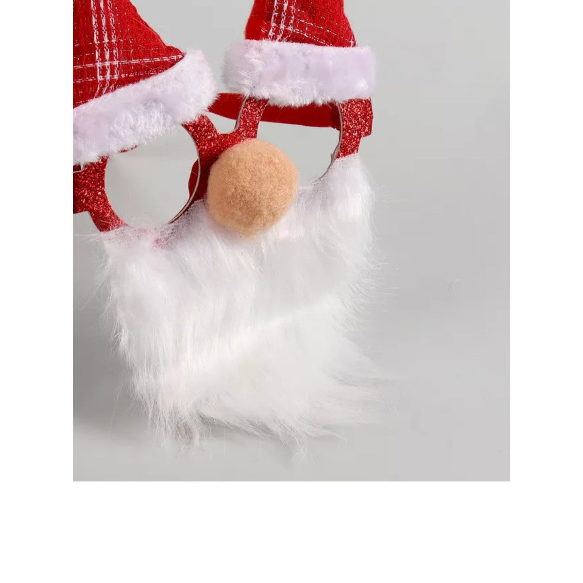 Ochelari de Craciun, Vivimall, cu Nas si Barba, Model Mos Craciun, 24x14cm, Rosu - vivimall.ro