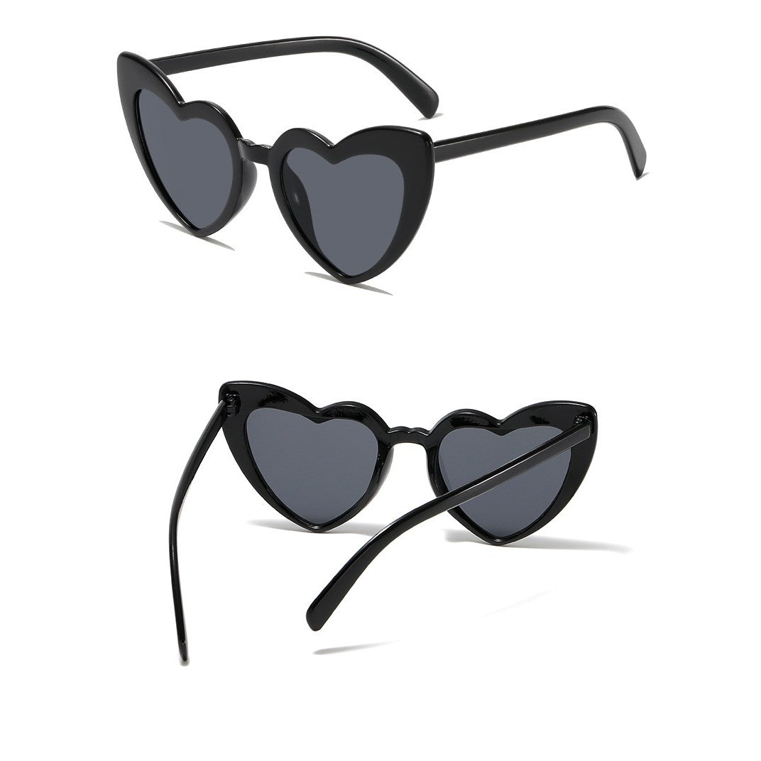 Ochelari in Forma de Inima, Vivimall, pentru Petrecerea Burlacitelor, Tematica Nunta, Protectie Soare, 14.7x4.9x14.2 cm, Negru - vivimall.ro