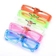 Ochelari de petrecere cu LED Neon multicolor, vedere frontală, model cu 3 moduri de iluminare