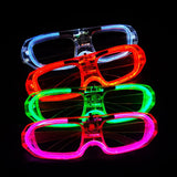 Ochelari LED Neon purtați la festival sau concert, efect luminos spectaculos