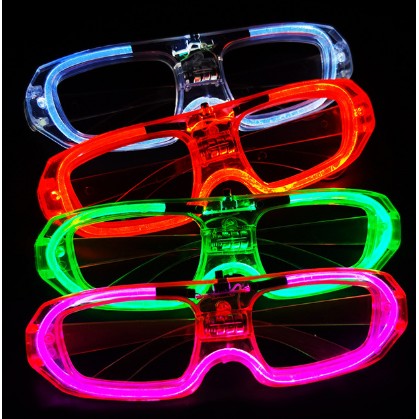 Ochelari LED Neon purtați la petrecere, vedere laterală, mărime universală