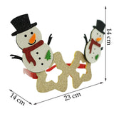 Ochelari petrecere de Craciun, forma de Stea cu Om de Zapada, Bej, din Plastic si Poliester, Vivimall - vivimall.ro