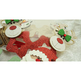 Ochelari petrecere de Craciun, forma  Stea cu Ren , Rosu, din Plastic si Poliester, Vivimall - vivimall.ro