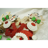 Ochelari petrecere de Craciun, forma  Stea cu Ren , Rosu, din Plastic si Poliester, Vivimall - vivimall.ro