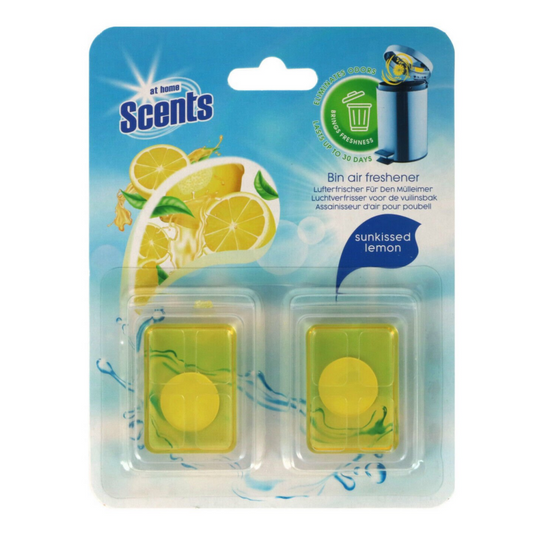 Odorizant gel pentru coșul de gunoi At Home Scents, Lămâie, 2 x 5 g - vivimall.ro