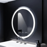 Oglinda Led Rotunda, 70Cm, Celeste Motionglow Marcello, Sistem Dezaburire, Ceas & Termometru - vivimall.ro