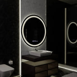 Oglinda Led Rotunda, 100Cm, Celeste Motionglow Marcello, Sistem Dezaburire, Ceas & Termometru - vivimall.ro